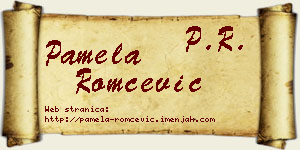 Pamela Romčević vizit kartica